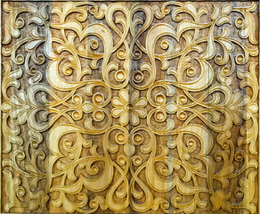  background, antique symmetrical woodcarving, handmade