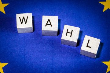 cubes,word, political election in European Union,