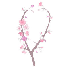Obraz na płótnie Canvas Pink sakura flowers isolated on white background