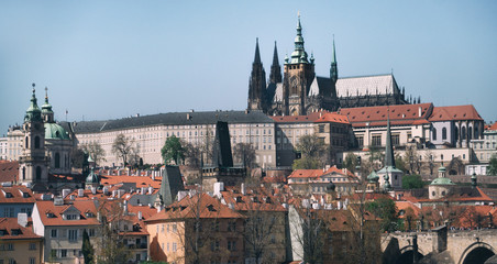 Obraz premium Panorama View of City Prague