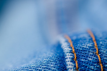 Blue jeans fabric cloth material texture textile macro blur background