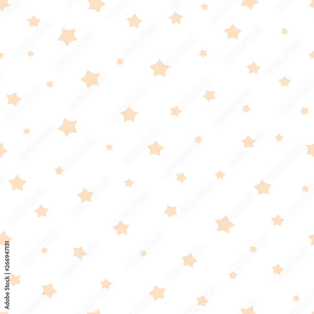 Wall mural Nursery baby seamless pattern Yellow stars Children vector illustration Gentle colors