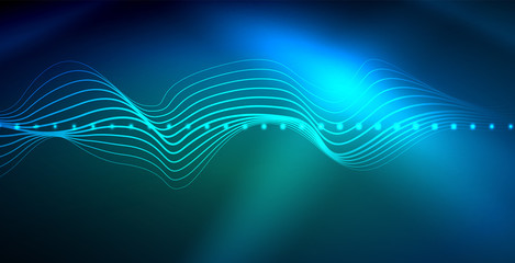 Neon wave background