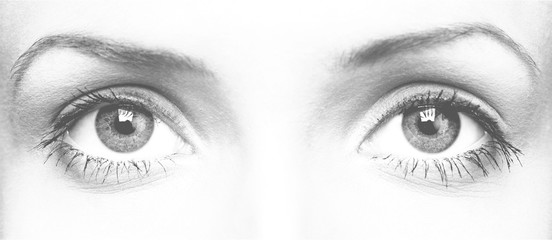 Eyes of young woman, close-up