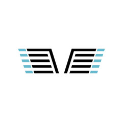 Wing icon on white background for graphic and web design. Simple vector sign. Internet concept symbol for website button or mobile app.