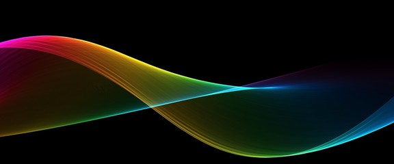 Wave abstract images, color design Abstract colored wave 