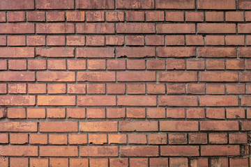 Fototapeta premium Old Weathered Red Bricks Wall Texture