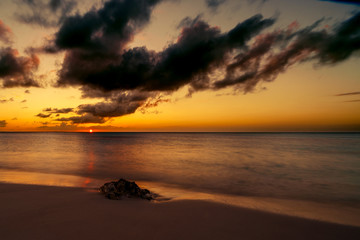 Fototapeta na wymiar Pelican Beach Sunset