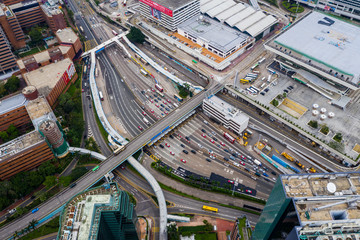 Top view of Hong Kong cross harbor tunnel