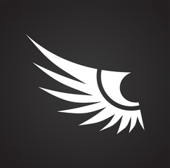 Wing icon on white background for graphic and web design. Simple vector sign. Internet concept symbol for website button or mobile app.