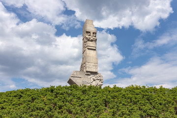 Obraz premium Monument for the memory of Westerplatte (District in Gdansk -Poland), where 