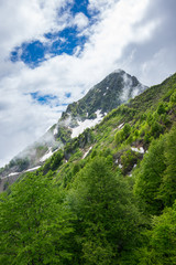 Fototapeta na wymiar View of Caucasian mountains