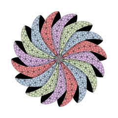 Abstract mandala pattern in color
