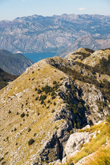 Mountain landscape visible from Lovcen Mountain, Montenegro
