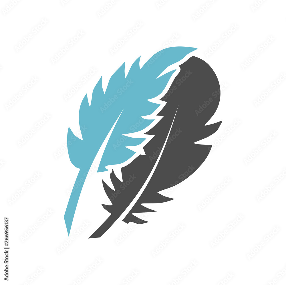 Poster feather icon on background for graphic and web design. simple vector sign. internet concept symbol f