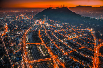 Atardecer en Santiago de Chile