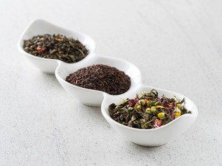 tea on the kitchen table. 