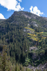 View of mountains in autumn