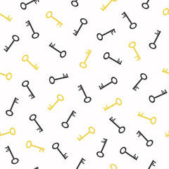 Simple keys seamless pattern, vector illustration