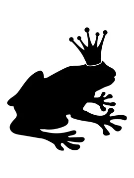 Froschkönig Frosch Silber Märchen Figur Skulptur Krone Dekoration Prinz Küssen