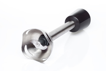 blender cutting blades closeup isolated on white background.