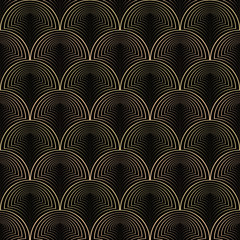VECTOR ILLUSTRATION OF YELLOW AND BLACK WARPED SHAPES.