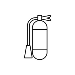 vector outline icon of fire extinguisher