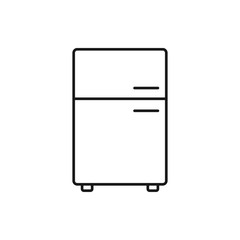 vector outline icon of fridge