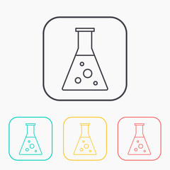 vector outline icon of test tube