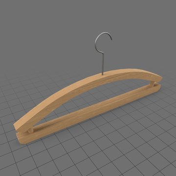 Wooden coat hanger