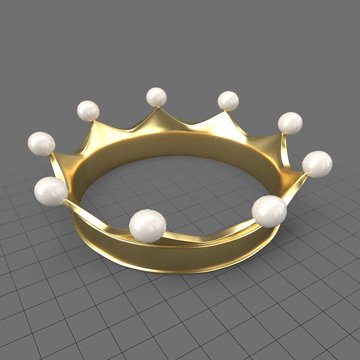Gold crown with pearls