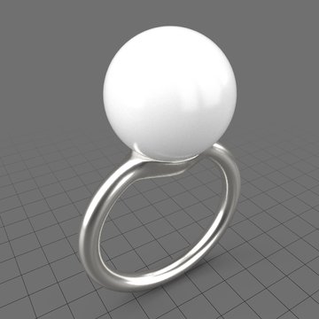 Big pearl ring