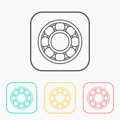 vector outline icon of bearing