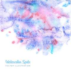 Vector watercolor background. Hand painted abstract design.