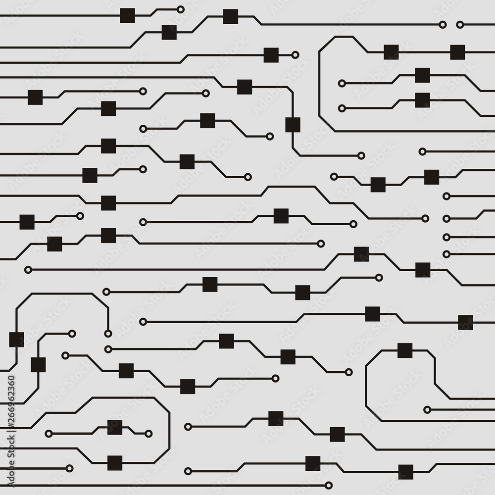Poster vector circuit board illustration. abstract circuit board background