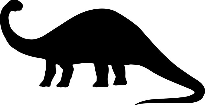 Apatosaurus 8 isolated vector silhouette