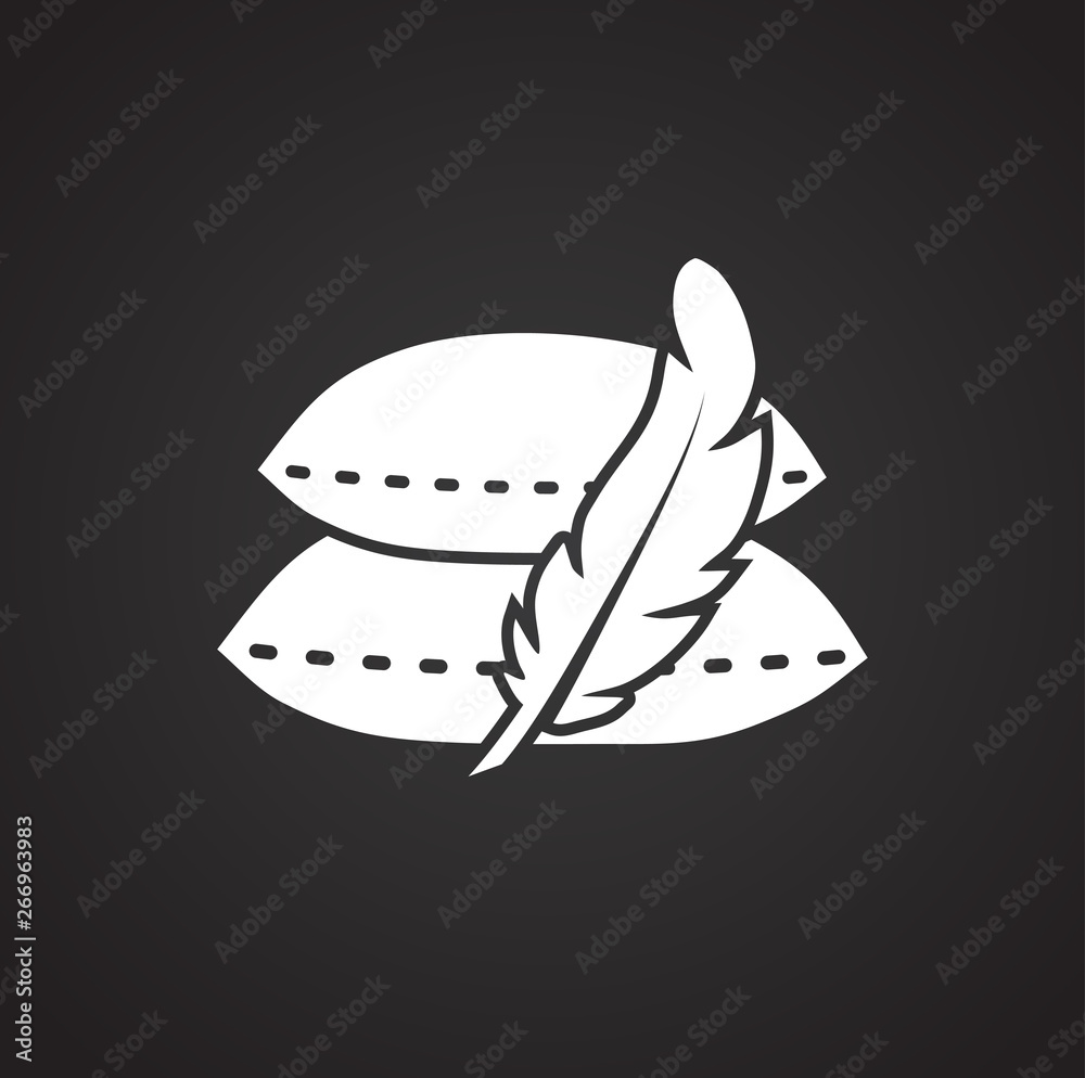 Poster feather icon on background for graphic and web design. simple vector sign. internet concept symbol f