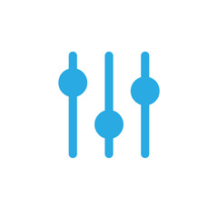 Settings sliders. Adjustment Icon. Balance Button Multimedia symbol