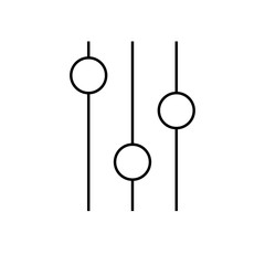 Adjustment Icon. Balance Button. Multimedia adjusting symbol.
