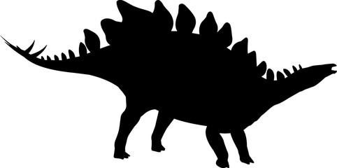 Stegosaurus 1 isolated vector silhouette © Loveleen