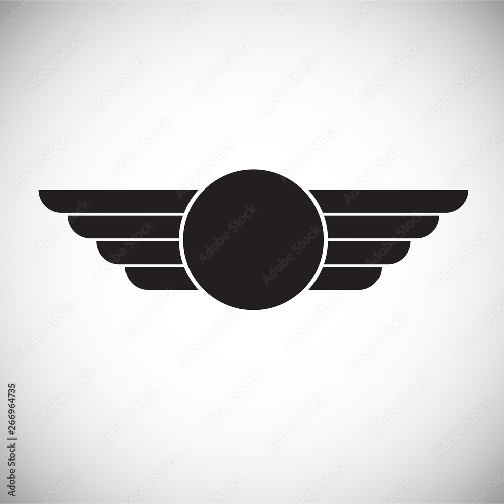 Poster wing icon on white background for graphic and web design. simple vector sign. internet concept symbo