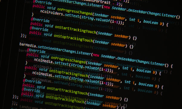 concept of running python database code on computer monitor