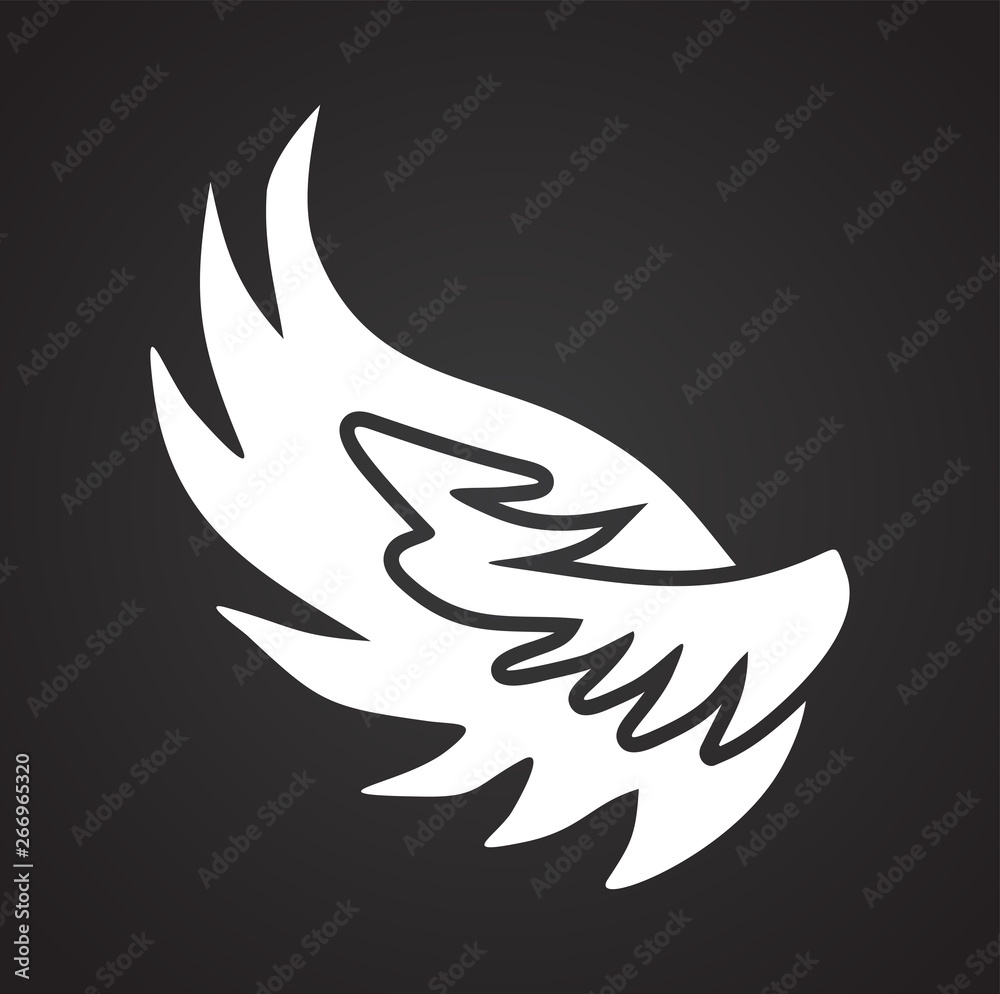 Poster wing icon on white background for graphic and web design. simple vector sign. internet concept symbo