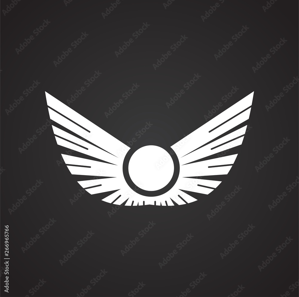 Poster wing icon on white background for graphic and web design. simple vector sign. internet concept symbo