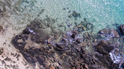 The bird eye view of sea scape.