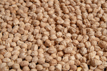 Dried Chickpeas Macro Background. Healthy / vegan concept.