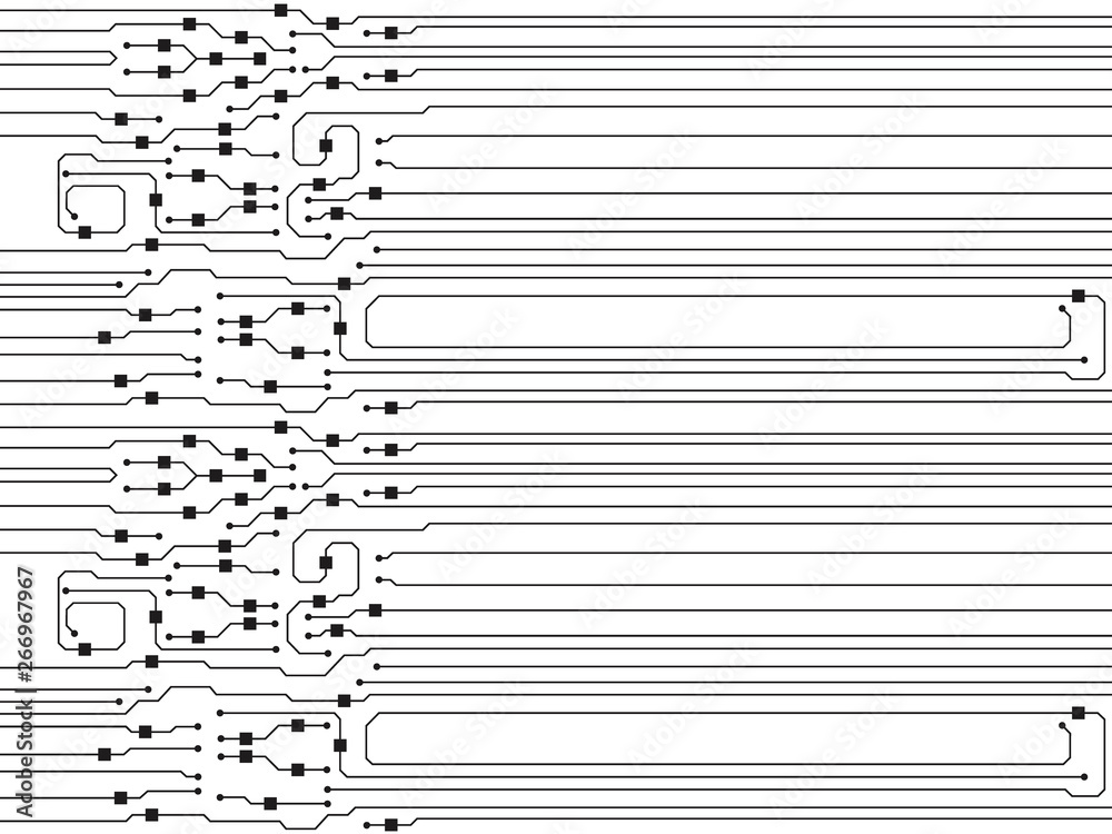 Aufkleber Vector circuit board illustration. Abstract circuit board background
