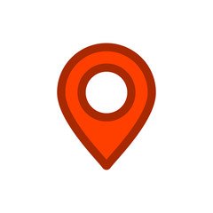 Location map icon, gps pointer mark