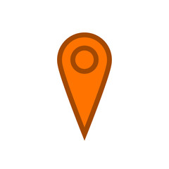 Location map icon, gps pointer mark