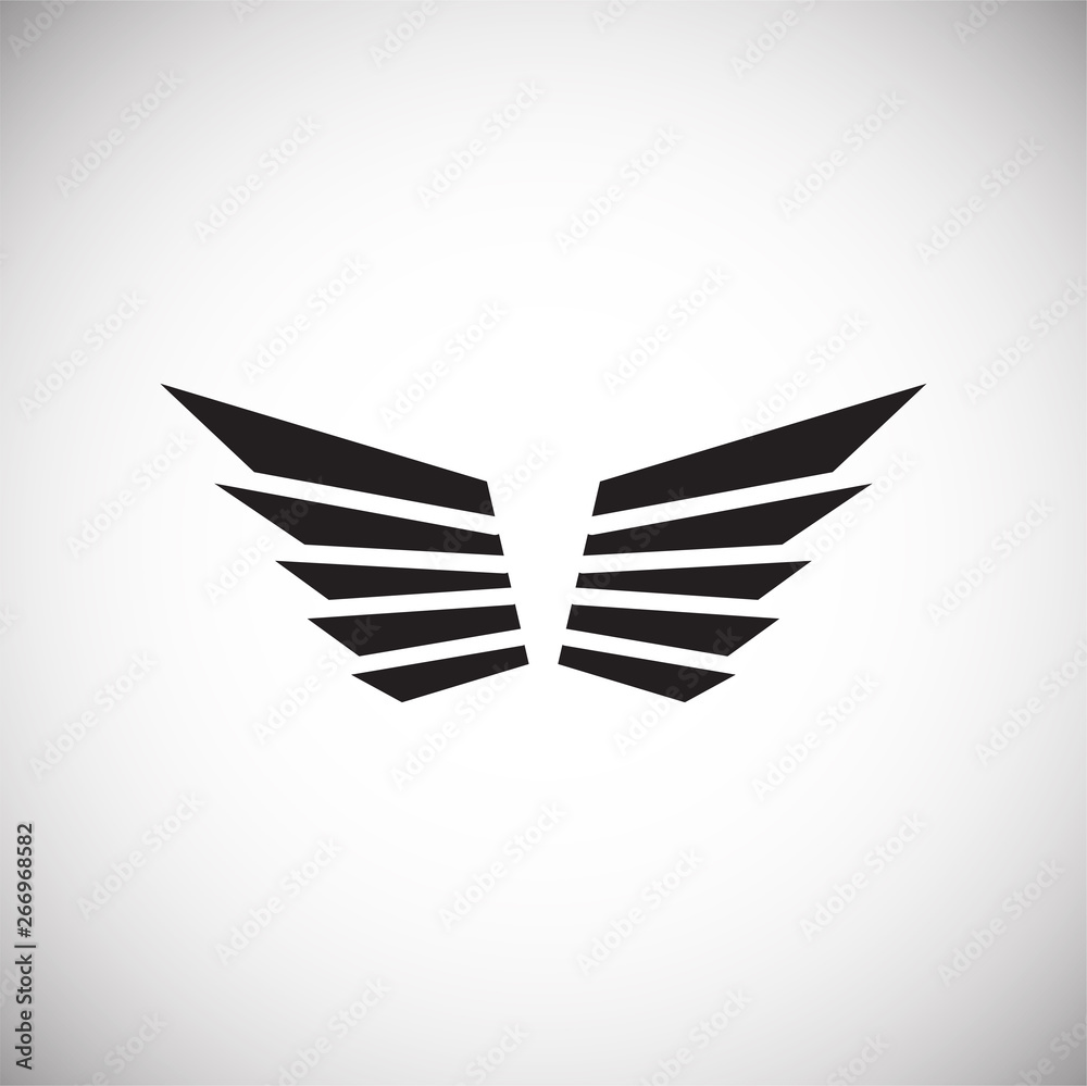 Poster wing icon on white background for graphic and web design. simple vector sign. internet concept symbo
